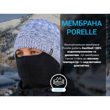 Водонепроникна шапка Dexshell Heathered Rib Knit Beanie, onesize (56-58 см), блакитний
