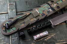 Ніж Kizlyar Supreme Survivalist X, сталь D2 Gray Titanium