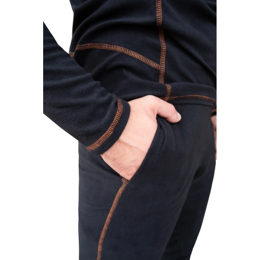 Термобілизна чоловіча Tramp Microfleece комплект (футболка+штани) black UTRUM-020, UTRUM-020-black-XL