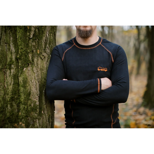 Термобілизна чоловіча Tramp Microfleece комплект (футболка+штани) black UTRUM-020, UTRUM-020-black-XL