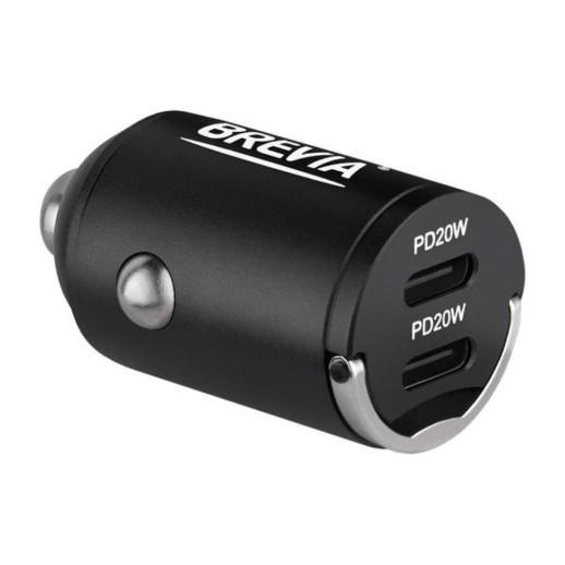 Автомобільний зарядний пристрій Brevia ePower NanoMetal 40W 2xUSB-C