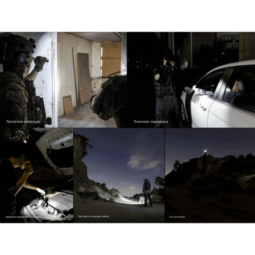 Ліхтар тактичний ручний Fenix PD35R ACE LED 2000 лм + наключний ліхтар CL01 (чорний) | Лімітована серія