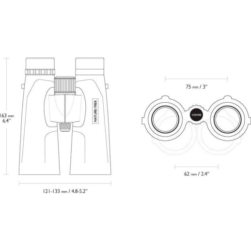 Бінокль Hawke Nature Trek 12х50 BAK4 колір зелений
