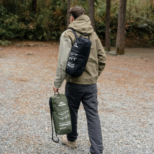 Ліжко складане туристичне ультралегке Naturehike XJC04 NH19JJ006, одномісне, 190 х 70 х 38 см, чорний