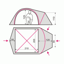 Намет Terra Incognita Canyon 3 (вишневий)