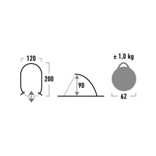 Намет High Peak Calobra 80 (Алюміній /Темно-Сірий)