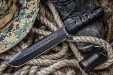 Ніж Kizlyar Supreme Survivalist X, сталь AUS8, Black Titanium