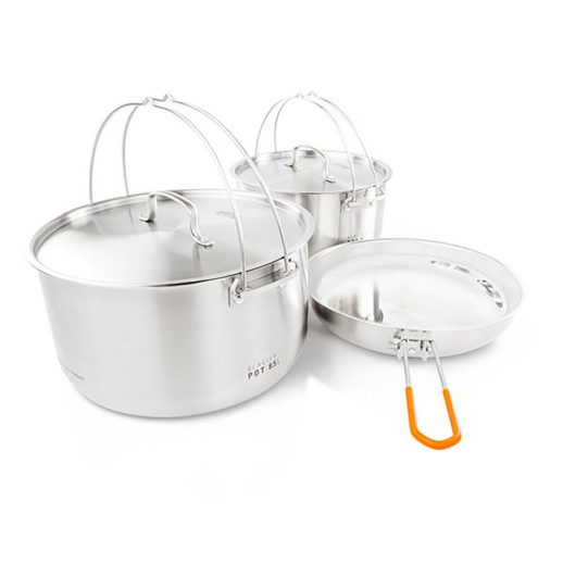 Набір посуду GSI Outdoors Glacier Stainless Troop Cookset