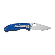 Ніж Spyderco Tenacious, S35VN, напівсерейтор blue