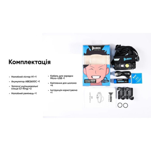 Ліхтар Wuben H1, чорний