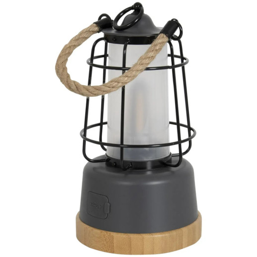 Ліхтар кемпінговий Bo-Camp Harlington Rechargable Dimming 370 Lumen Bamboo-Grey (5818921)