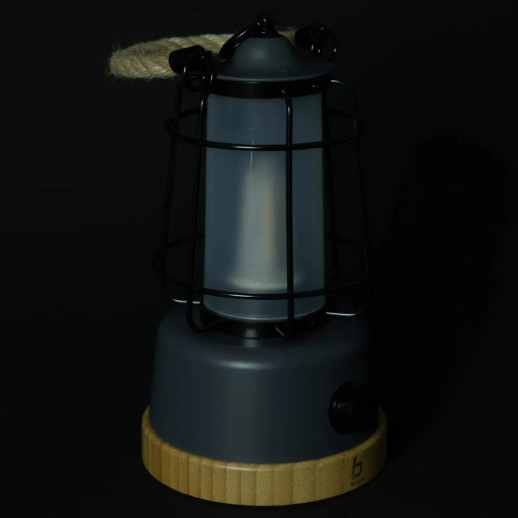 Ліхтар кемпінговий Bo-Camp Harlington Rechargable Dimming 370 Lumen Bamboo-Grey (5818921)
