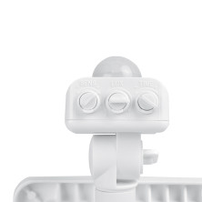 Прожектор VIDEX 10W 5000K з датчиком руху та освітлення 220V White (VL-F2e-105W-S)