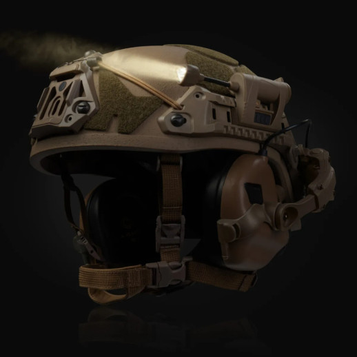 Тактичний ліхтар на шолом Night Evolution LT-09-T з 4-ма світлодіодами. Койот
