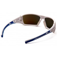 Окуляри Pyramex Velar White (ice blue mirror) дзеркальні сині в білій оправі