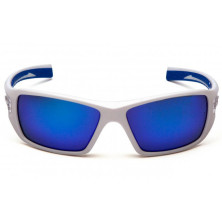 Окуляри Pyramex Velar White (ice blue mirror) дзеркальні сині в білій оправі