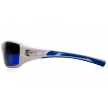 Окуляри Pyramex Velar White (ice blue mirror) дзеркальні сині в білій оправі