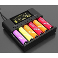 Універсальний зарядний пристрій LiitoKala Lii-S6 EU на 6 каналів + автомобільний кабель