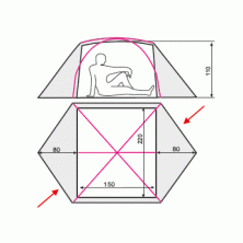 Намет Terra Incognita Cresta 2 (вишневий)