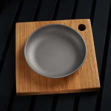 Тарілка титанова середня (147мм) TiTo Titanium сіра