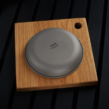 Тарілка титанова середня (147мм) TiTo Titanium сіра