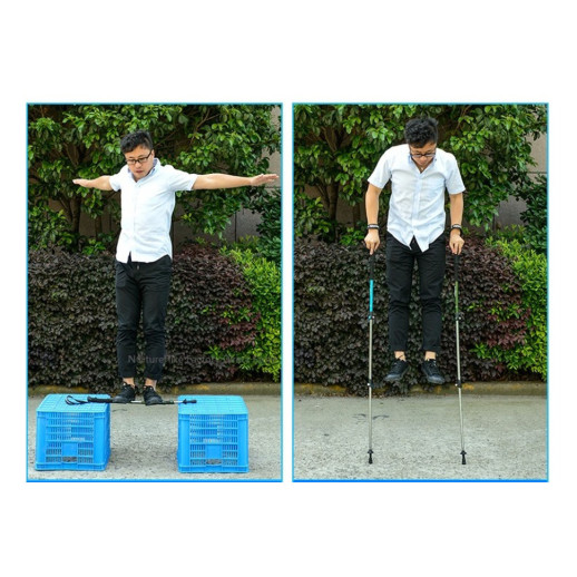 Трекінгова палиця 3-сек. Naturehike 6061 AL NH17D001-Z, 50-100 см, алюміній, червона