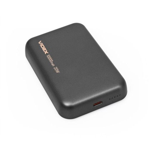 Повербанк з бездротовою зарядкою 10000mAh VIDEX VPB-W102 PD20W Grey