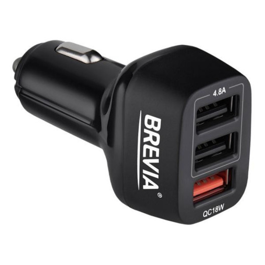 Автомобільний зарядний пристрій Brevia ePower TriDrive 42W 3xUSB-A
