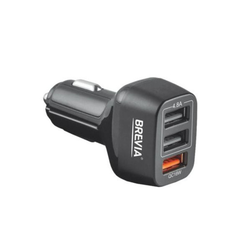 Автомобільний зарядний пристрій Brevia ePower TriDrive 42W 3xUSB-A