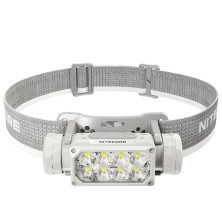 Ліхтар налобний Nitecore HC65 UHE (8 x NiteLab UHE LED, 2000 люмен, 11 режимів, 18650, USB Type-C), сірий