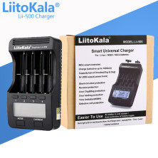 Універсальний інтелектуальний зарядний пристрій Liitokala Lii-500 EU на 4 канали + автомобільний кабель