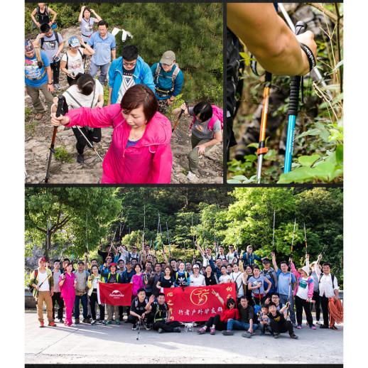 Трекінгова палиця 3-сек. Naturehike Boy 6061 AL NH17D001-Z, 50-100 см, алюміній, блакитна