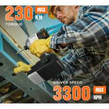 Акумуляторний ударний гвинтоверт Litheli безщітковий, живлення від павербанку(УМБ Litheli Power Bank 10000 mAh, 45 W, 2А в комплекті)