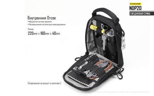 Сумка EDC, тактична Nitecore NDP20 (Cordura 1000D), пісочний