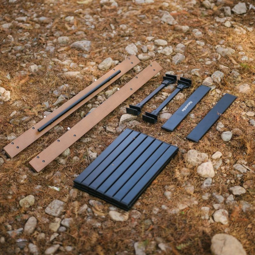 Стіл розкладний комбінований Naturehike NH21JU011, алюміній