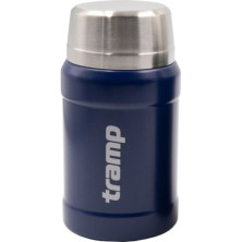Термос Tramp з широким горлом 800 мл в чохлі-темно-синій