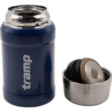 Термос Tramp з широким горлом 800 мл в чохлі-темно-синій