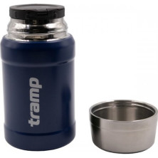 Термос Tramp з широким горлом 800 мл в чохлі-темно-синій
