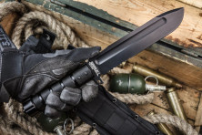 Ніж Kizlyar Supreme Survivalist Z, сталь AUS8, Black Titanium