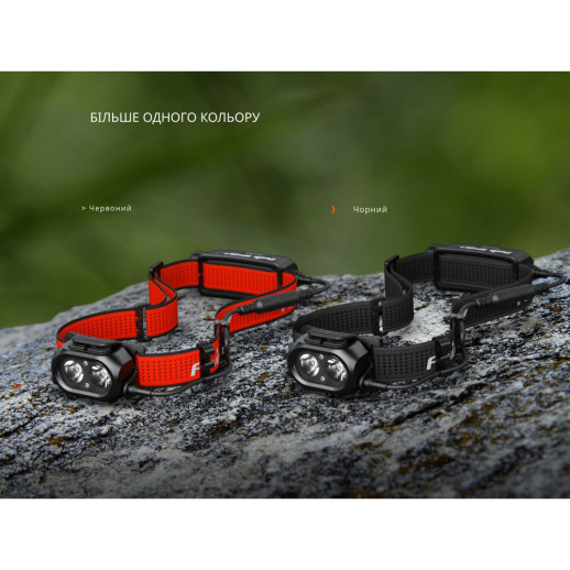 Ліхтар налобний Fenix HP12R-TRd червоний
