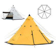 Намет кемпінговий Naturehike TC 01 піраміда 5-8 210T 65D поліестер жовтий (nh17t200-L)
