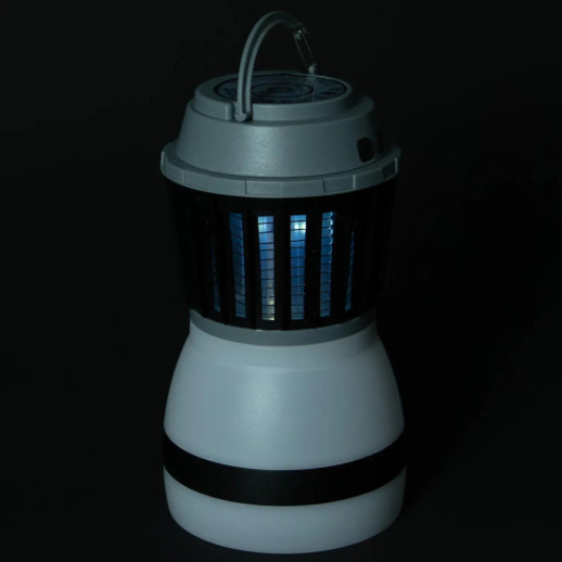 Ліхтар-знищувач комах Bo-Camp Atom WP Rechargable 200 Lumen Grey/Black (5818805)