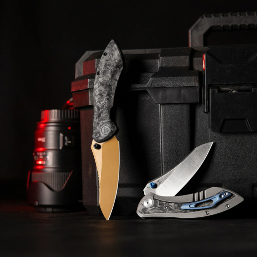 Ніж Trivisa Rhino-W, M390, Карбон, Чорний (JM08-W-M)