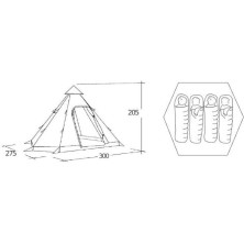 Намет Summit Hydrahalt Tipi 4p Green