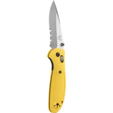 Ніж Benchmade Pardue Griptilian Mini, напівсерейтор, жовтий (556S-YEL)