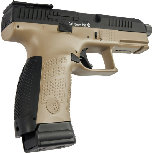 Пістолет страйкбольний ASG CZ P-10C OR-OT Dual-Tone. Blowback. CO2 кал. 6 мм Black/fde