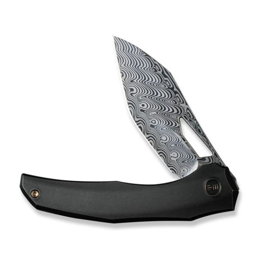 Ніж складаний туристичний Weknife Ignio Mystery Box, (8.39 см) Damasteel (Hakkapella) / 6AL4V Titanium чорний