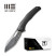 Ніж складаний туристичний Weknife Ignio Mystery Box, (8.39 см) Damasteel (Hakkapella) / 6AL4V Titanium чорний