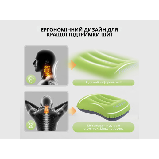 Надувна подушка Naturehike Ultralight TPU green NH17T013-Z