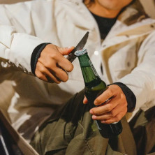 Набір столових приборів (ложка, виделка, ніж) з титану Naturehike CNH22CJ017, сірий з мішечком